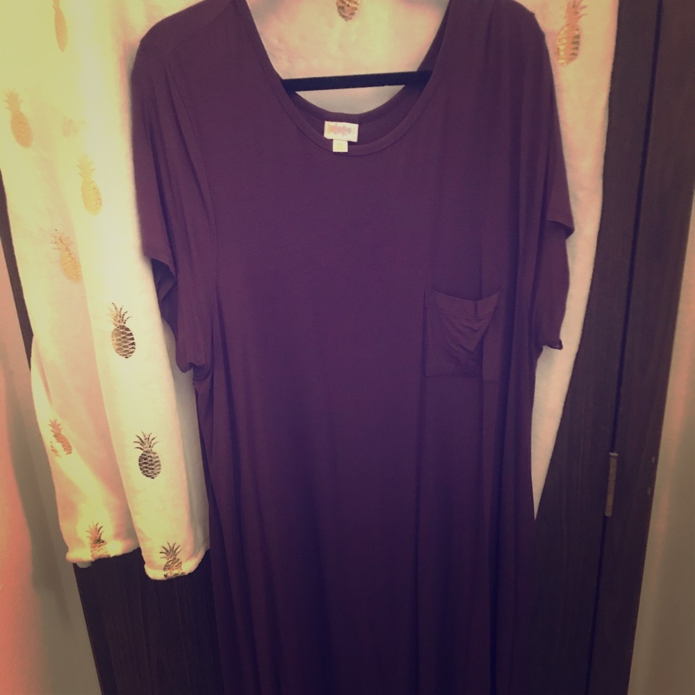 LuLaRoe Purple Carly Dress. Like new 3xl
